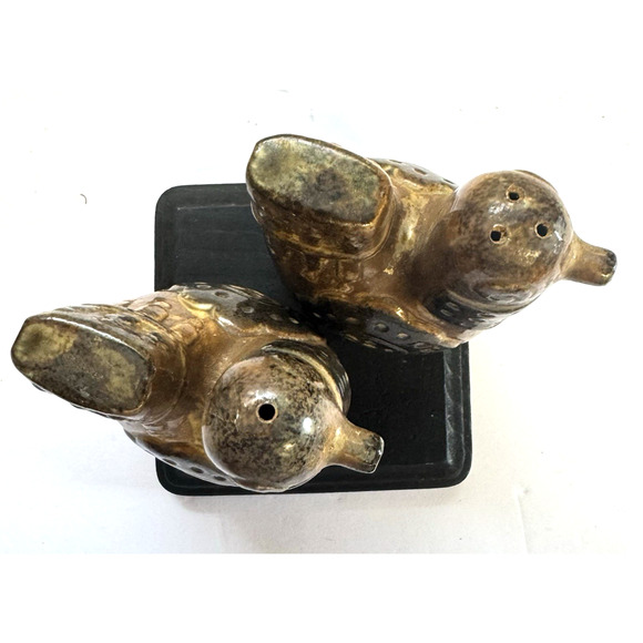 Vintage Mid-Century Modern Holt Howard Brown Rooster Salt & Peppers Shakers MCM - Picture 2 of 5